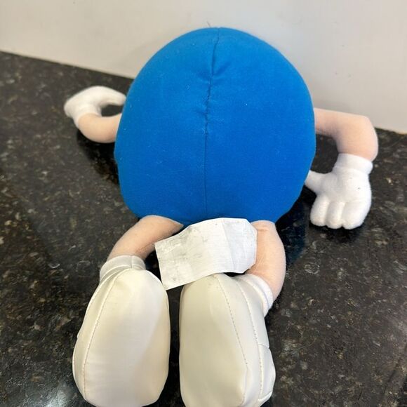 Vintage Blue M&M Plush Toy 12” With shoes Collectible  Advertising - Picture 7 of 8